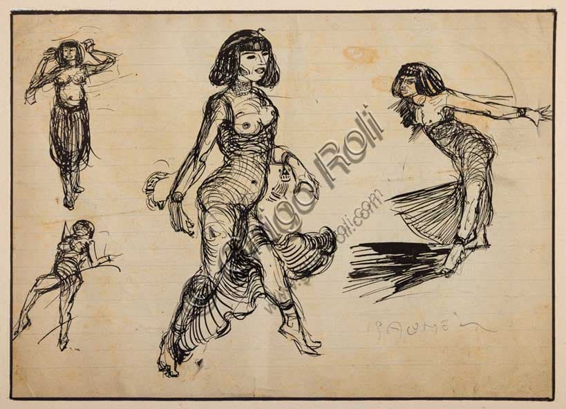 Salomè di Aroldo Bonzagni: Disegno a China su Carta