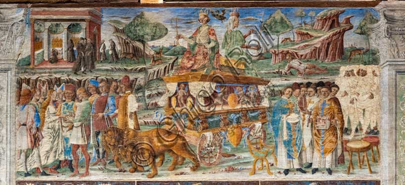 Affresco del Mese di Luglio a Palazzo Schifanoia: Trionfo di Giove e Cibele