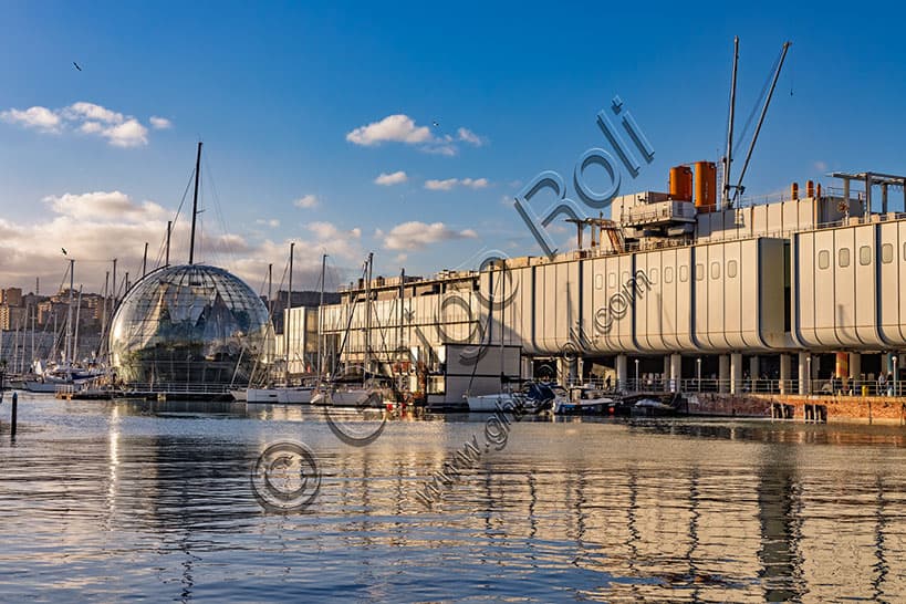 Porto Antico di Genova: Veduta della Biosfera e dell'Acquario