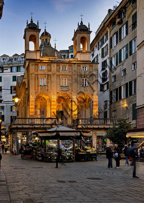 Church of St. Peter in Banchi, Genoa: Evening View