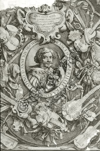 Ritratto di Francesco Gabrielli: Incisione di Carlo Biffi (1675)