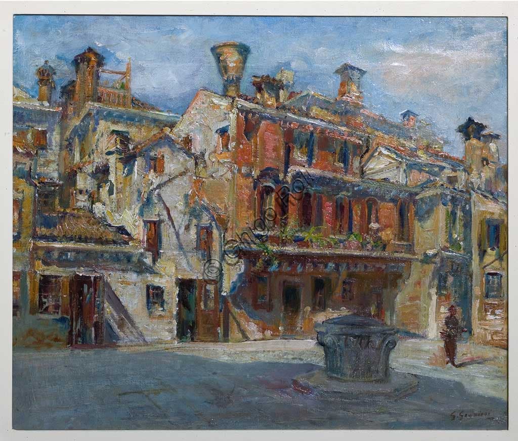 Giuseppe Graziosi - Piazza del teatro, Venezia | Collezione Assicoop-Unipol
