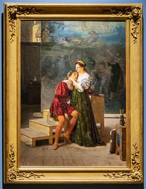 Raffaello e la Fornarina: il dipinto di Francesco Valaperta del 1866