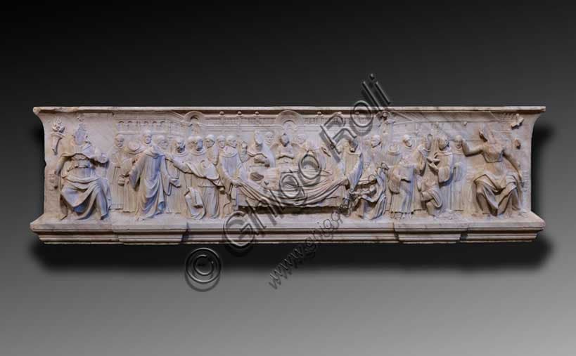 Monumento funebre di San Giovanni Gualberto a Firenze: rilievo delle esequie