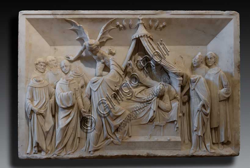 Monumento funebre di San Giovanni Gualberto: rilievo in marmo bianco di Benedetto da Rovezzano
