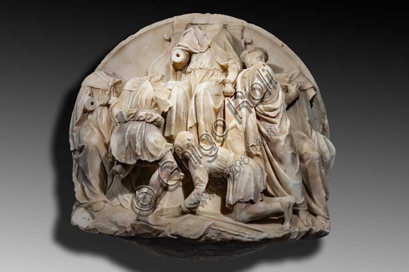 Monumento funebre di San Giovanni Gualberto - Particolare della Miracolosa pesca dei lucci davanti a Leone X