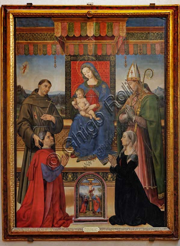 Madonna in trono con Bambino, S. Francesco e S. Zanobi: Raffaellino del Garbo, Firenze