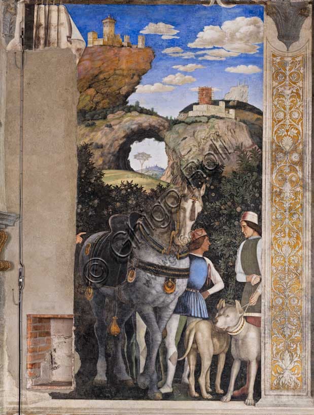 Camera degli Sposi Mantegna: dettaglio del corteo nella Camera Picta