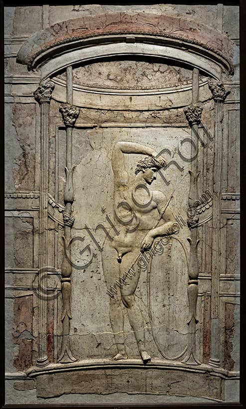 Stucco Policromo con Atleta: Reperto Romano da Stabia