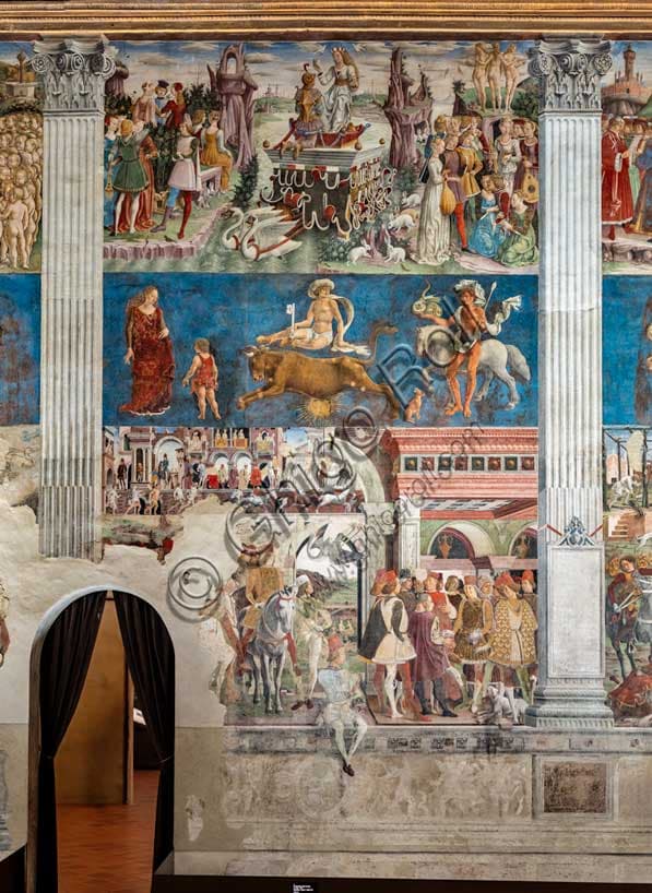 Affresco del Mese di Aprile di Francesco del Cossa a Palazzo Schifanoia