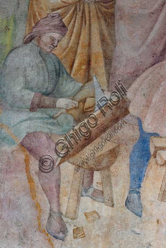 La Costruzione dell'Arca: Analisi dell'Affresco di Piero di Puccio al Camposanto di Pisa