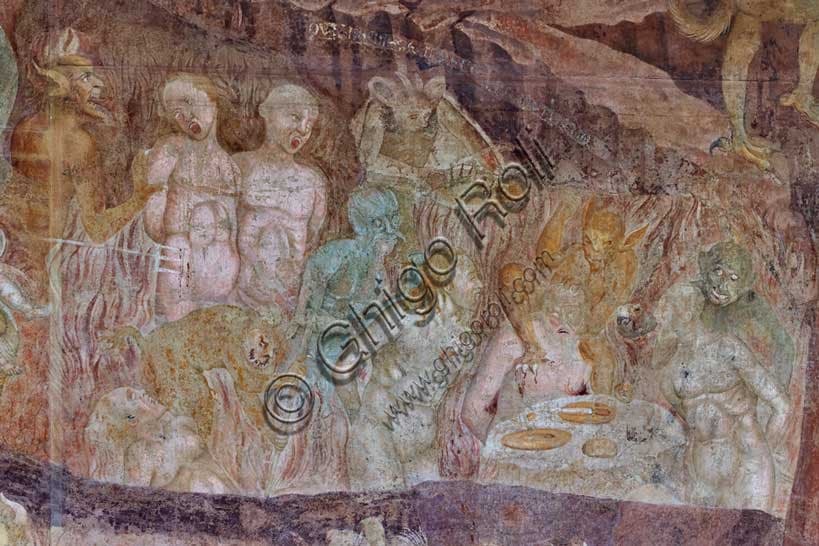 Affresco del Girone dei Golosi nel Camposanto di Pisa - Buonamico Buffalmacco