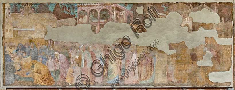 Morte e funerali di San Ranieri: affresco di Antonio Veneziano al Camposanto di Pisa