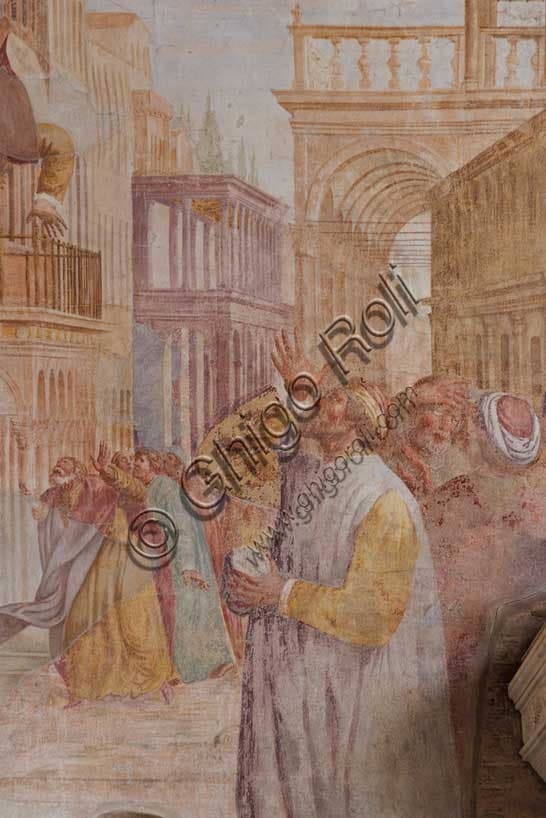 Camposanto Monumentale di Pisa: Affresco 'Monito di Elia e Morte di Re Ozia' di Zaccaria Rondinosi