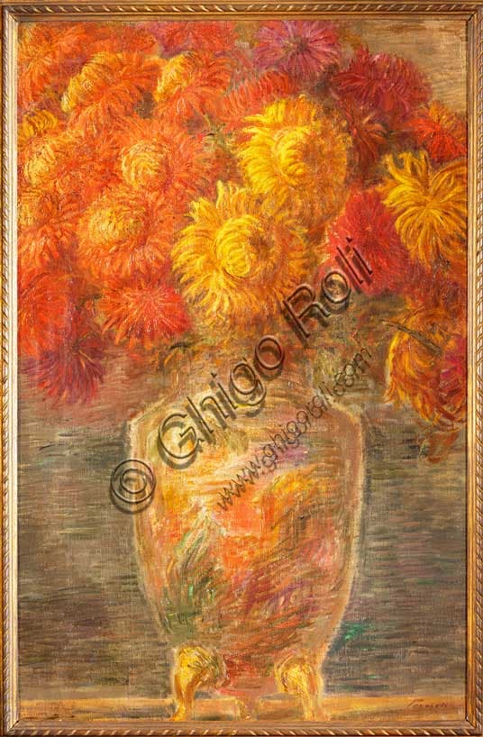 Crisantemi di Gaetano Previati: Analisi del Dipinto a Olio su Tela