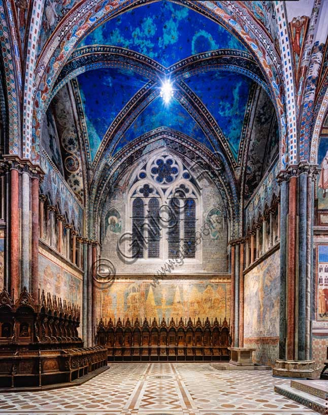 Assisi, Basilica superiore di San Francesco: affreschi di Cimabue nel transetto meridionale