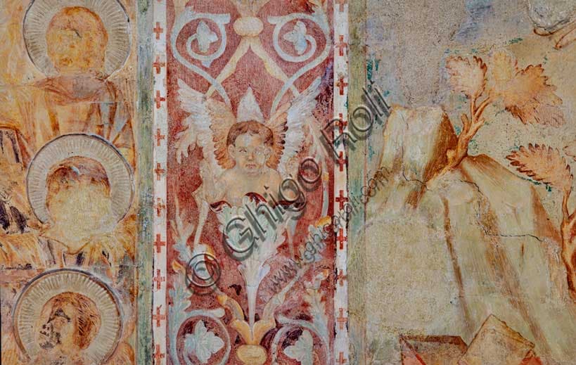 Fregio decorativo tra le Visioni apocalittiche di Cimabue ad Assisi