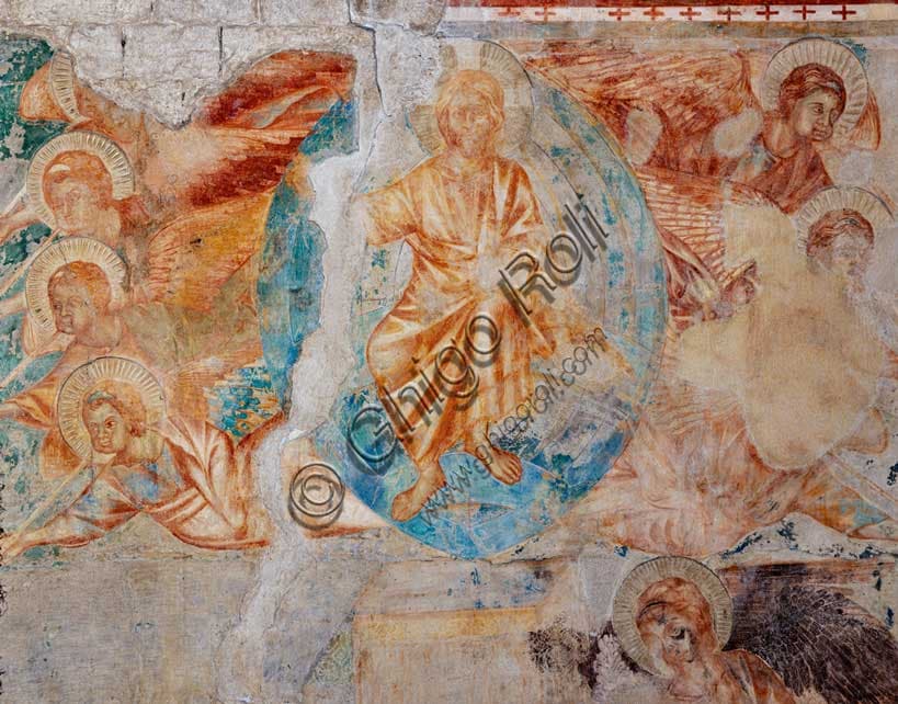 Cimabue, Cristo in mandorla: affresco nella Basilica di Assisi