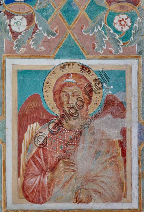 Angelo di Cimabue nella Basilica Superiore di Assisi: Dettaglio dell'Affresco