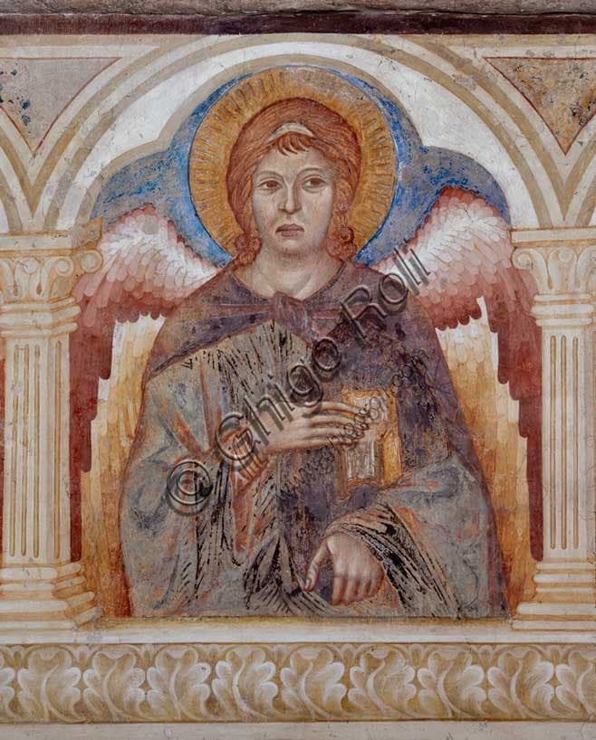 Affresco di Cimabue: Angelo (Trono) delle Gerarchie angeliche, Basilica superiore di Assisi