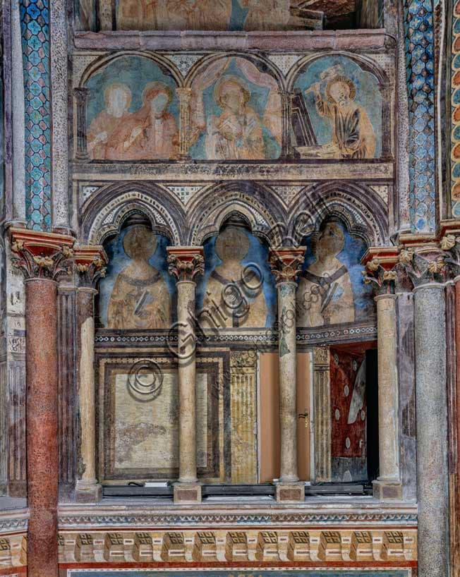 Affresco di Cimabue: Gioacchino, Anna, Maria e Giuseppe ad Assisi