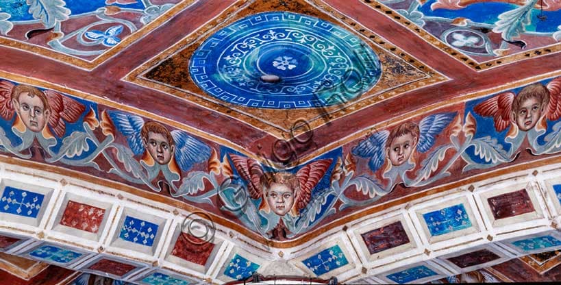 Assisi, Basilica Superiore: particolare della volta degli Evangelisti con putti di Cimabue