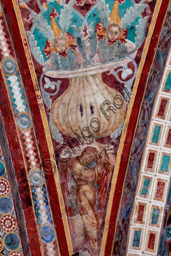 Affresco di Cimabue: Pennacchio Sudovest con Telamone nella Basilica di San Francesco