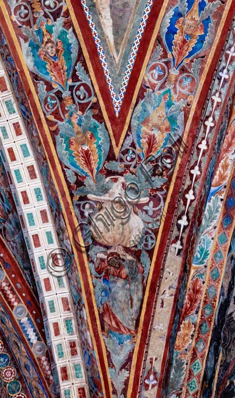 Affresco di Cimabue nel transetto della Basilica Superiore di Assisi: volta degli Evangelisti