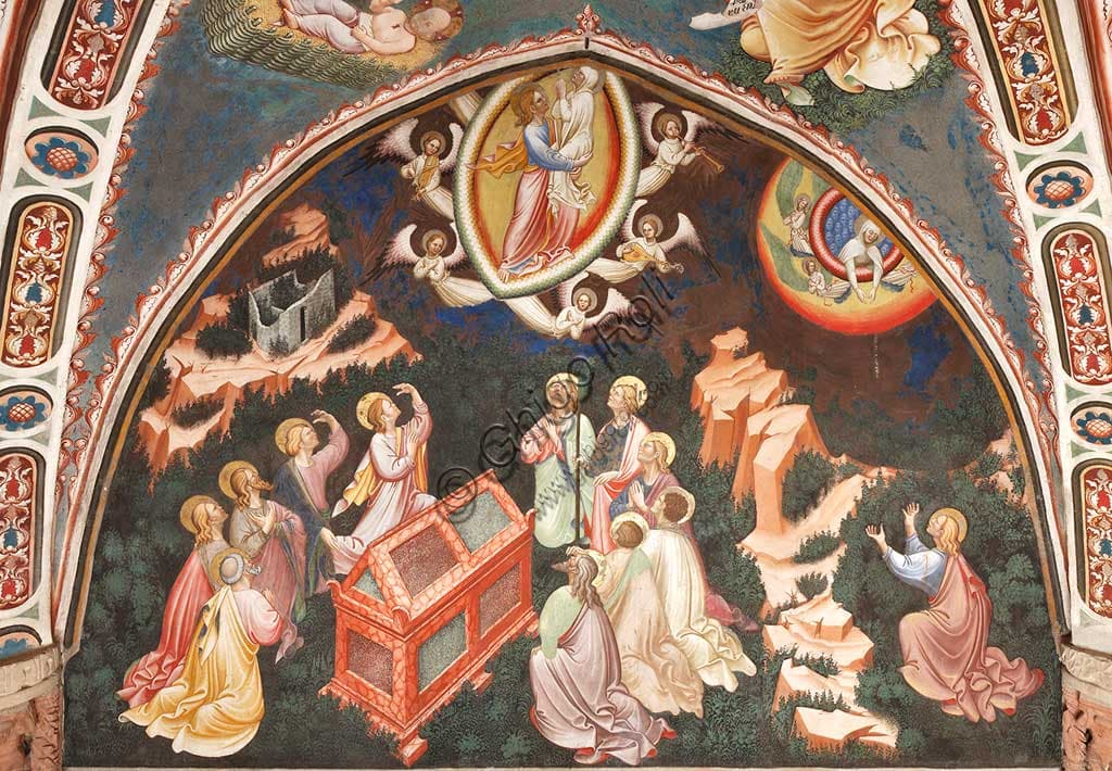 Dettaglio affresco Assunzione della Vergine, Maestro di Vignola, Rocca di Vignola