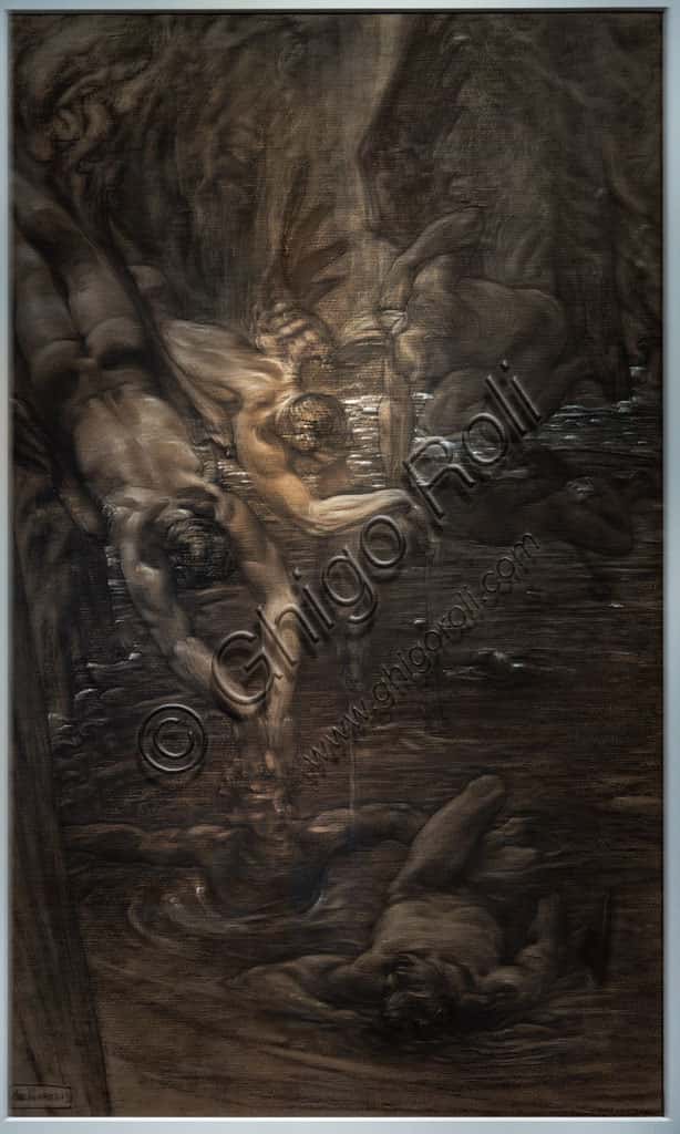 Ciampolo of Navarre in the Lake of Pitch: De Carolis's Illustration for Dante's Inferno