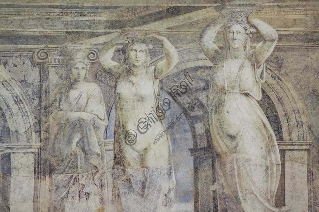 Frescoes by Girolamo da Carpi at Belriguardo: Caryatids in the Vineyard Hall