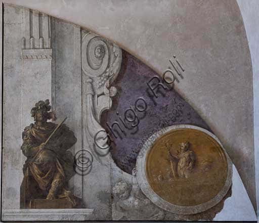 Allegorical Figure Fresco in the Montalto Halls of the Royal Palace