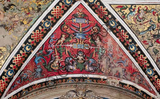 Affreschi della volta nord-ovest della Libreria Piccolomini