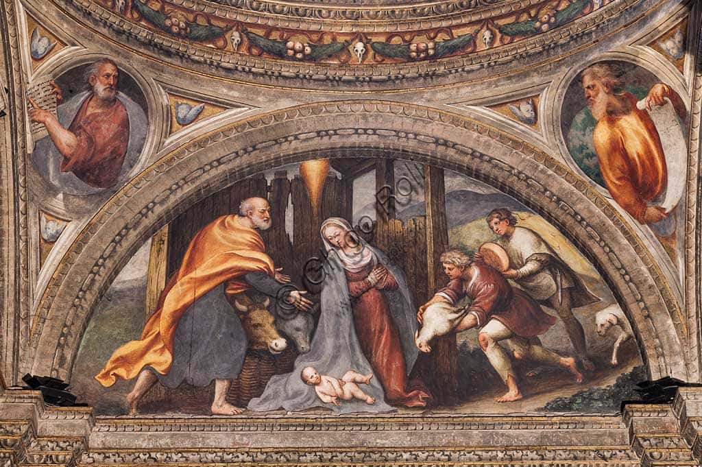 Adorazione dei Pastori del Pordenone: affresco nel Santuario di Piacenza