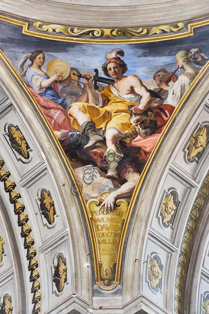 Andrea Pozzo's David and Goliath: Fresco in the Sant'Ignazio Pendentive