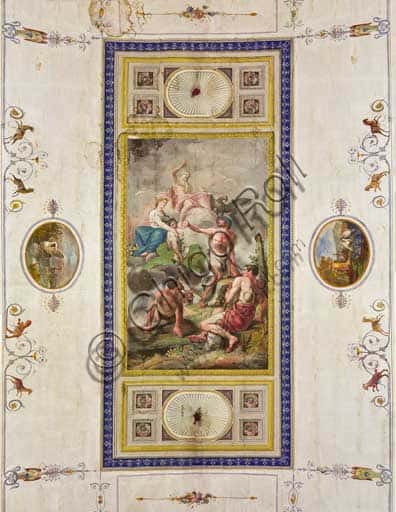Apoteosi del lavoro, agricoltura, arti e scienze nella Sala Rossa di Palazzo Reale