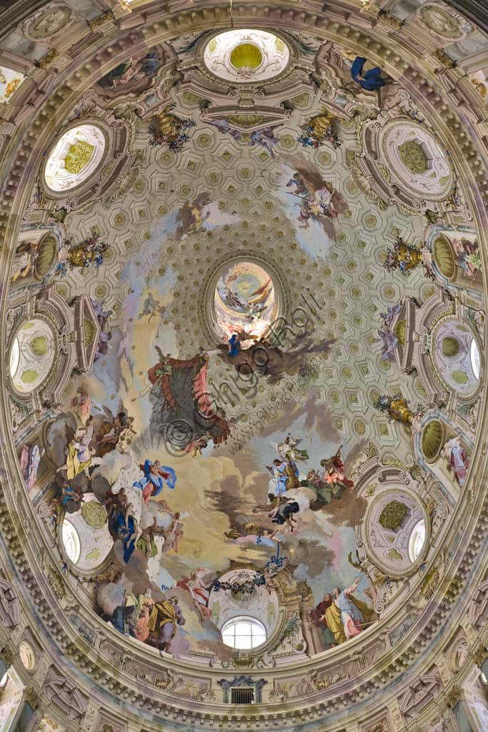 Affresco della Cupola del Santuario di Vicoforte: L'Assunzione di Maria