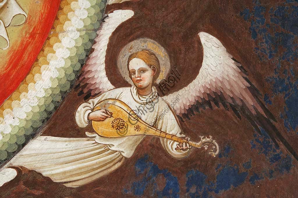 Assunzione della Vergine: affresco e angelo musicante a Vignola