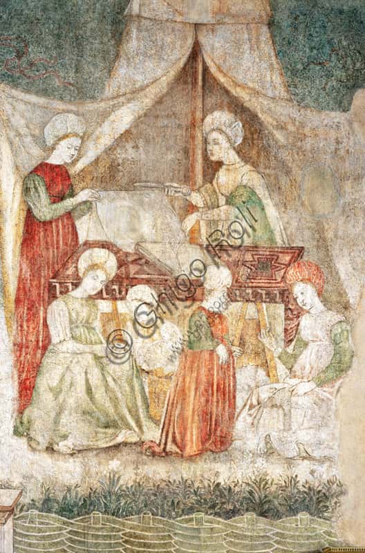 Bicocca degli Arcimboldi: Fresco of Fabric Cutting and a Dwarf
