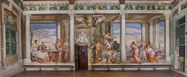 Affresco 'Il convitto di Cleopatra' di Giovanni Antonio Fasolo al Castello di Thiene
