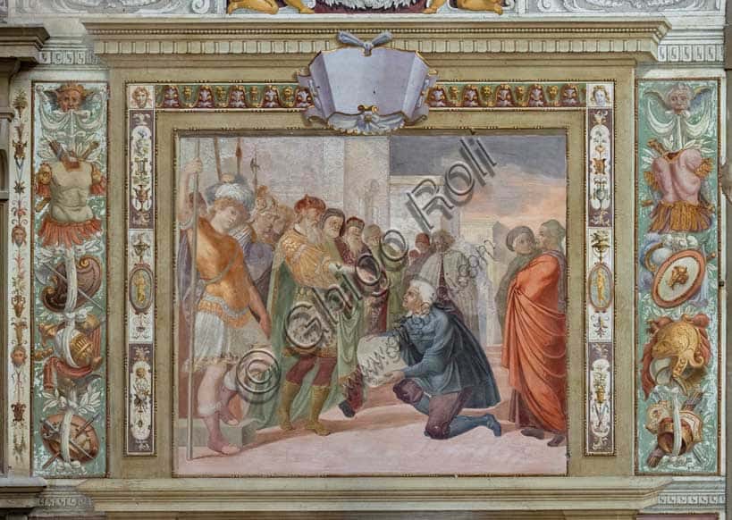 Affresco 'Presentazione progetto al re' di Cosimo Daddi a Villa Petraia