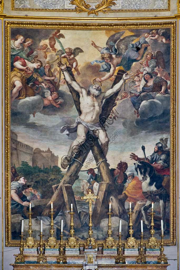 Crucifixion of Saint Andrew: Mattia Preti's 1651 Fresco in Rome