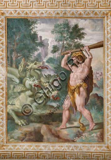 Affresco di Ercole e l'Idra di Lerna nella Rocca Sanvitale di Sala Baganza