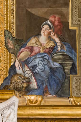 Giovanni Andrea Carlone's 'Fortitude' Fresco in Genoa Cathedral