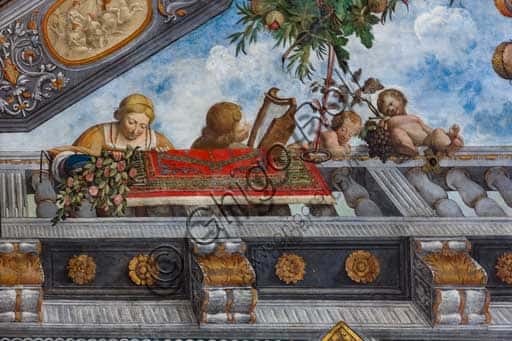 Garofalo Fresco: Woman in Yellow and Child with Harpsichord