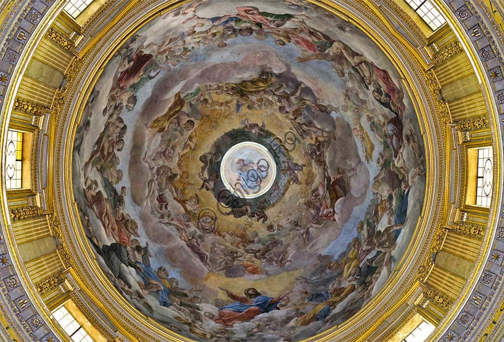 Cupola e Affresco 'Gloria del Paradiso' di Lanfranco in Sant'Andrea della Valle