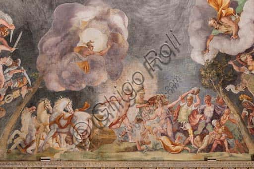 Giulio Romano Fresco: Aeneas Knocked Down by Diomedes in Mantua