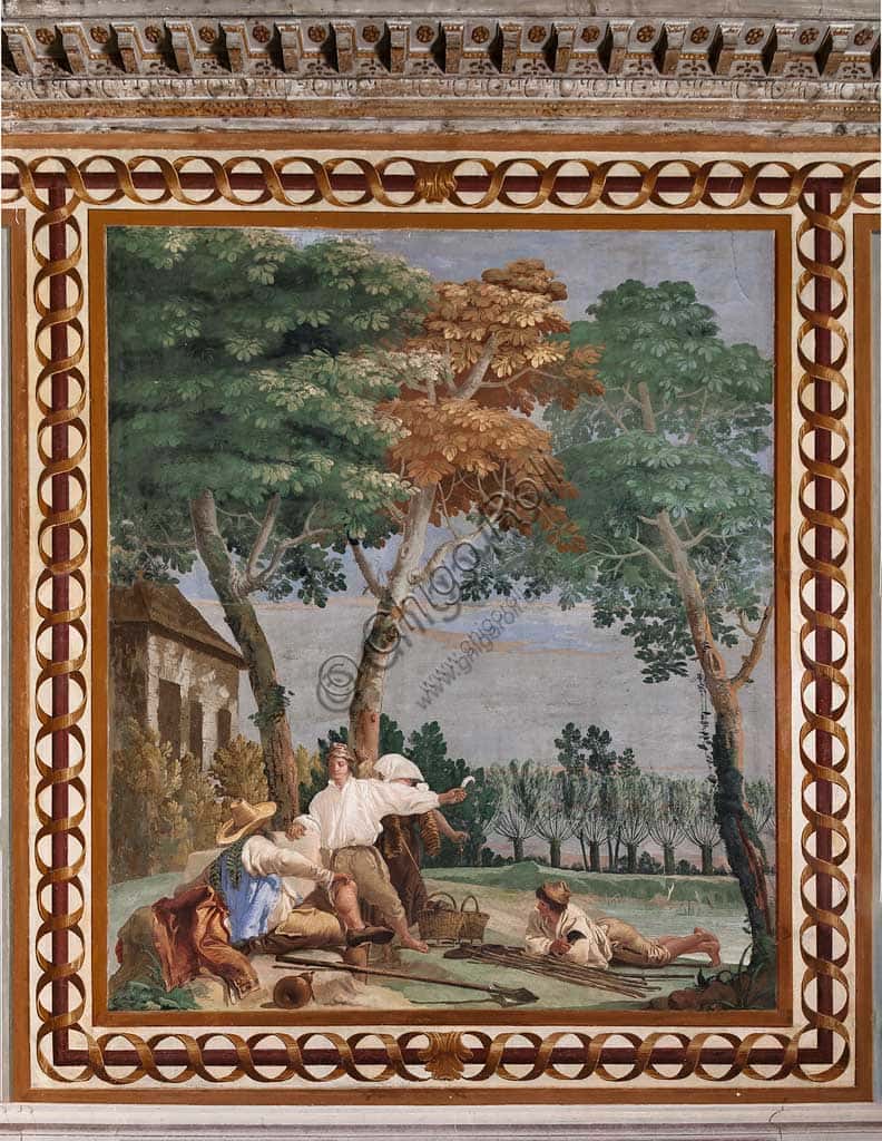 The Peasant's Rest: Giandomenico Tiepolo Fresco at Villa Valmarana ai Nani