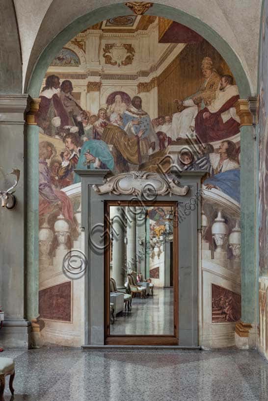 Affresco 'Incontro fra Leone X e Francesco I' di Volterrano a Firenze