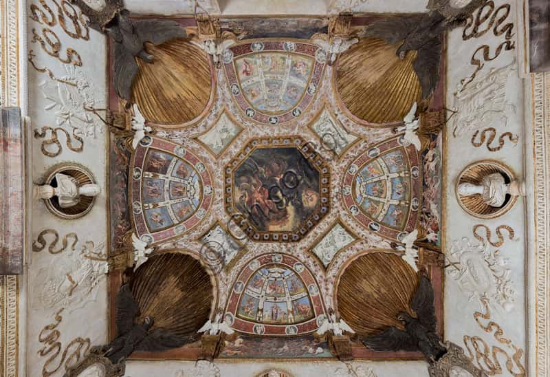 The Fall of Phaeton by Giulio Romano in the Chamber of Eagles, Palazzo Te
